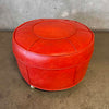 70's Orange Rolling Ottoman