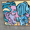 70's Original Painting of 4 People
