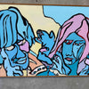 70's Original Painting of 4 People