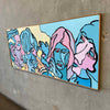 70's Original Painting of 4 People