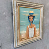 1960's Boris Original Painting "Girl in Sun Hat"