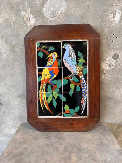 Taylor Tile Plaque - 1930's Scenic Pheasant