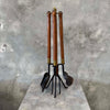 Mid Century Modern Vintage Seymour Fireplace (4) Piece Tool Set