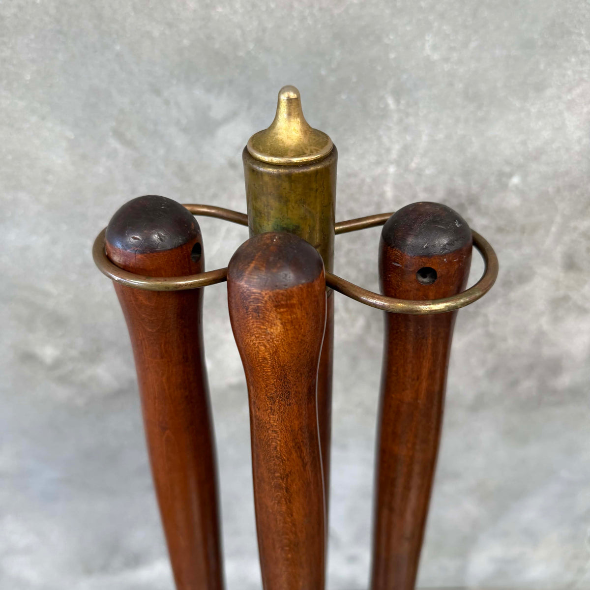Mid Century Modern Vintage Seymour Fireplace (4) Piece Tool Set