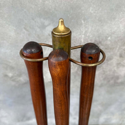 Mid Century Modern Vintage Seymour Fireplace (4) Piece Tool Set
