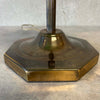 Vintage Green Glass Bankers Table Lamp w/ Brass Base