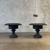 Pair of Antique Cast Iron Urns