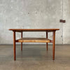 Danish Modern Teak/Cane Coffee Table by Gunnar Schwartz