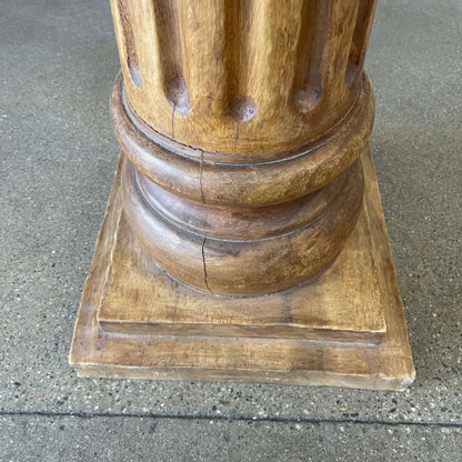 Large Architectural Carved Wood Corinthian Column