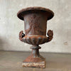 Antique Cast Iron Cherub Urn