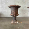 Antique Cast Iron Cherub Urn