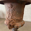 Antique Cast Iron Cherub Urn