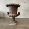 Antique Cast Iron Cherub Urn