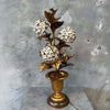 Rare 1950's U.S. Hydrangea Tole Lamp