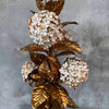 Rare 1950's U.S. Hydrangea Tole Lamp