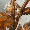 Rare 1950's U.S. Hydrangea Tole Lamp