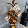Rare 1950's U.S. Hydrangea Tole Lamp