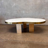 Kidney Marble Brass Coffee Table