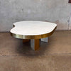 Kidney Marble Brass Coffee Table