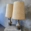 Pair of Mid Century Ceramic Studio Pottery Drip Glaze Lamps