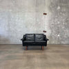 Mid Century Danish Leather Settee C. 1965