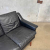 Mid Century Danish Leather Settee C. 1965