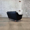 Mid Century Danish Leather Settee C. 1965