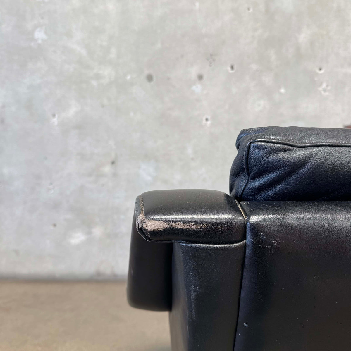 Mid Century Danish Leather Settee C. 1965