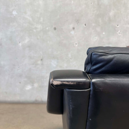 Mid Century Danish Leather Settee C. 1965