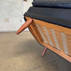 Mid Century Danish Leather Settee C. 1965
