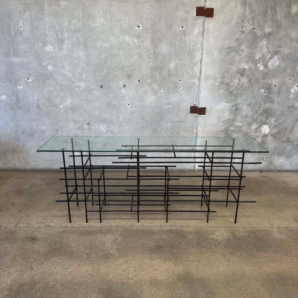 Modern Steel & Glass Console