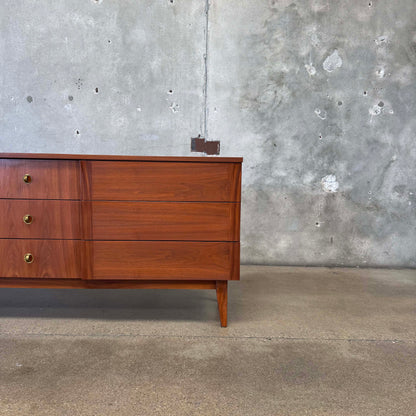 Mid Century Walnut Dresser C. 1960