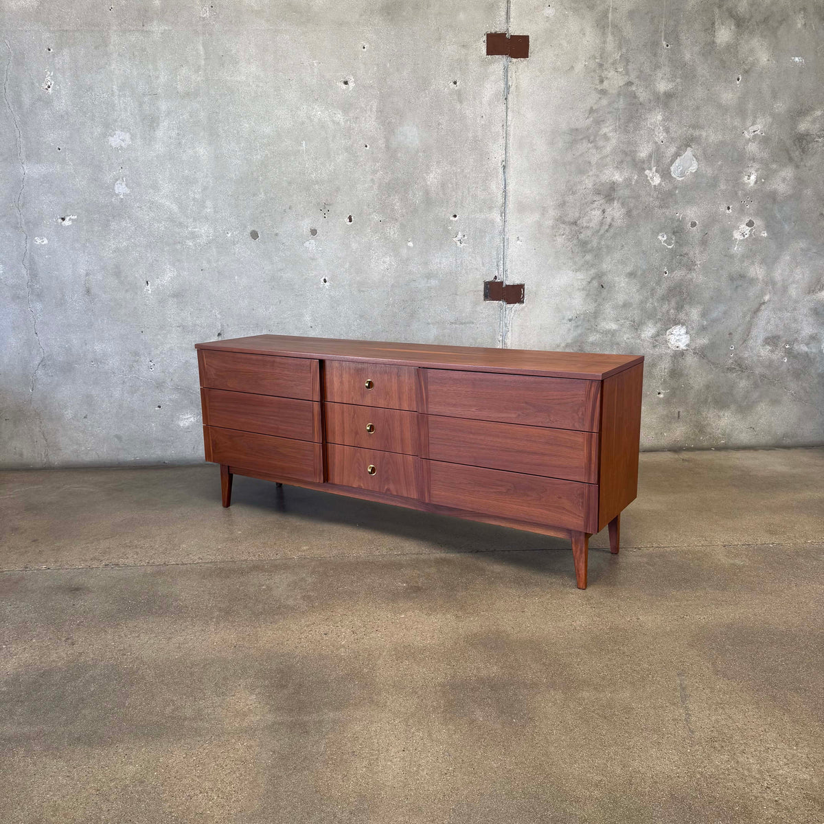 Mid Century Walnut Dresser C. 1960