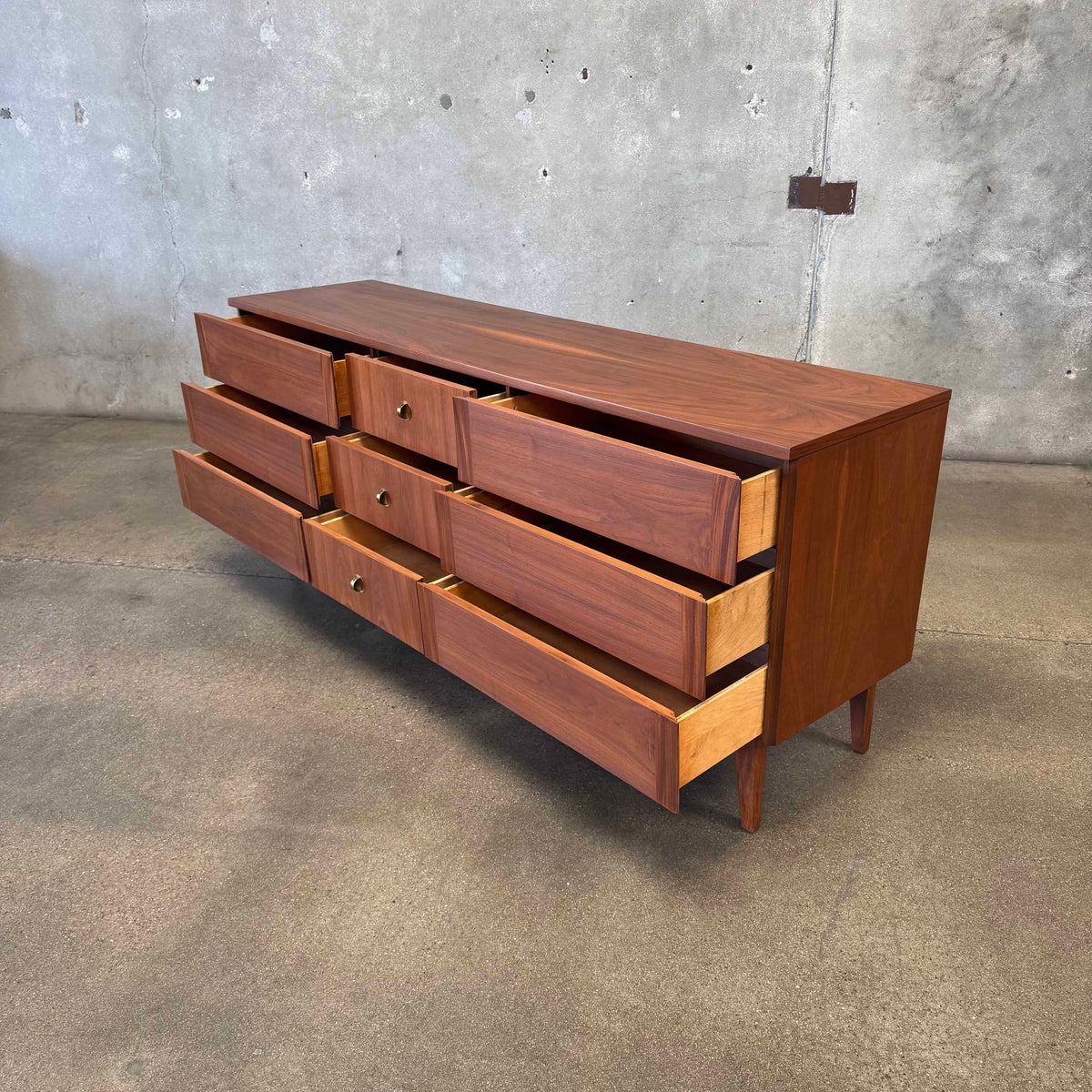Mid Century Walnut Dresser C. 1960
