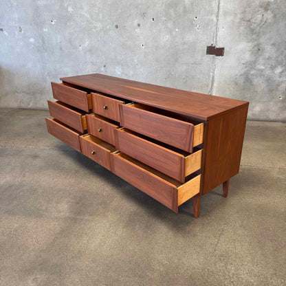 Mid Century Walnut Dresser C. 1960