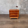 Mid Century Modern 3 Drawer Walnut/ Birch Dresser