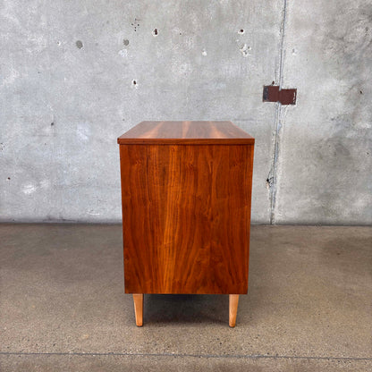 Mid Century Modern 3 Drawer Walnut/ Birch Dresser