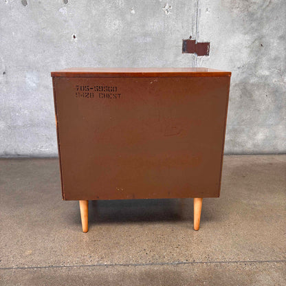 Mid Century Modern 3 Drawer Walnut/ Birch Dresser