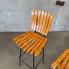 Pair of Iron & Wood Barstools by Arthur Umanoff