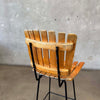 Pair of Iron & Wood Barstools by Arthur Umanoff