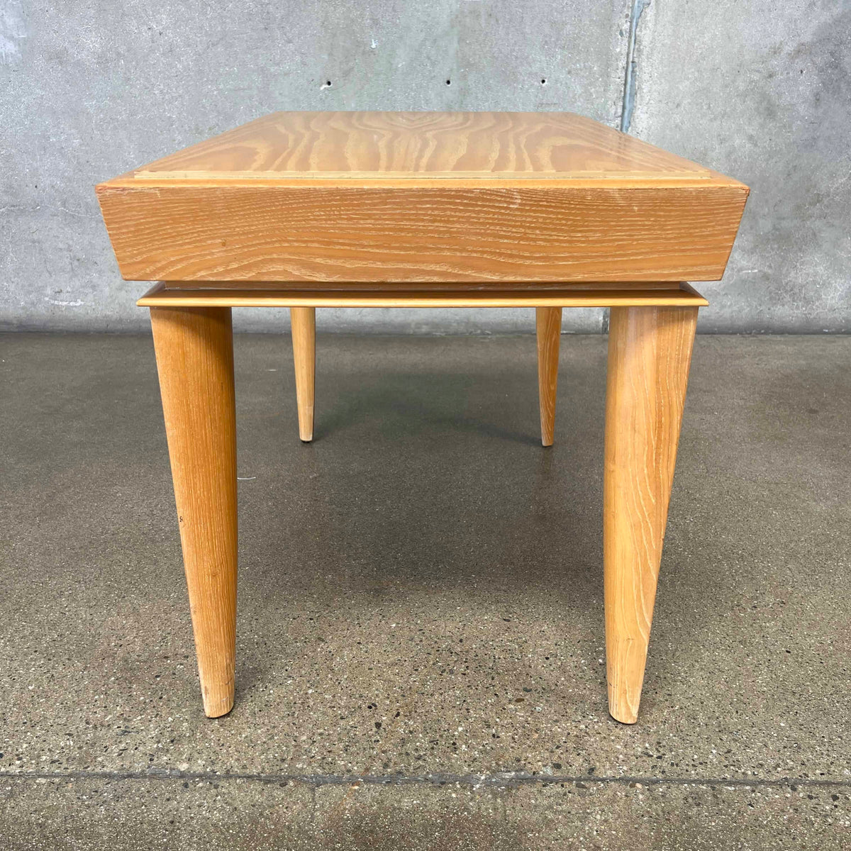 Paul Lazlo Brown Saltman Side Table in Cerused Oak C. 1950's