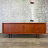 Teak Tambour Door Sideboard Designed by Carlo Jensen for Hundevad & Co.