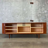 Teak Tambour Door Sideboard Designed by Carlo Jensen for Hundevad & Co.