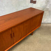 Teak Tambour Door Sideboard Designed by Carlo Jensen for Hundevad & Co.