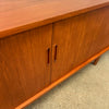 Teak Tambour Door Sideboard Designed by Carlo Jensen for Hundevad & Co.