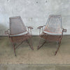Pair of Mid Century Salterini Wrought Iron Rocking Chairs
