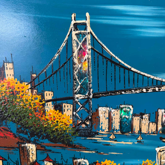 1970's Ashbrook Light Up Painting of San Francisco