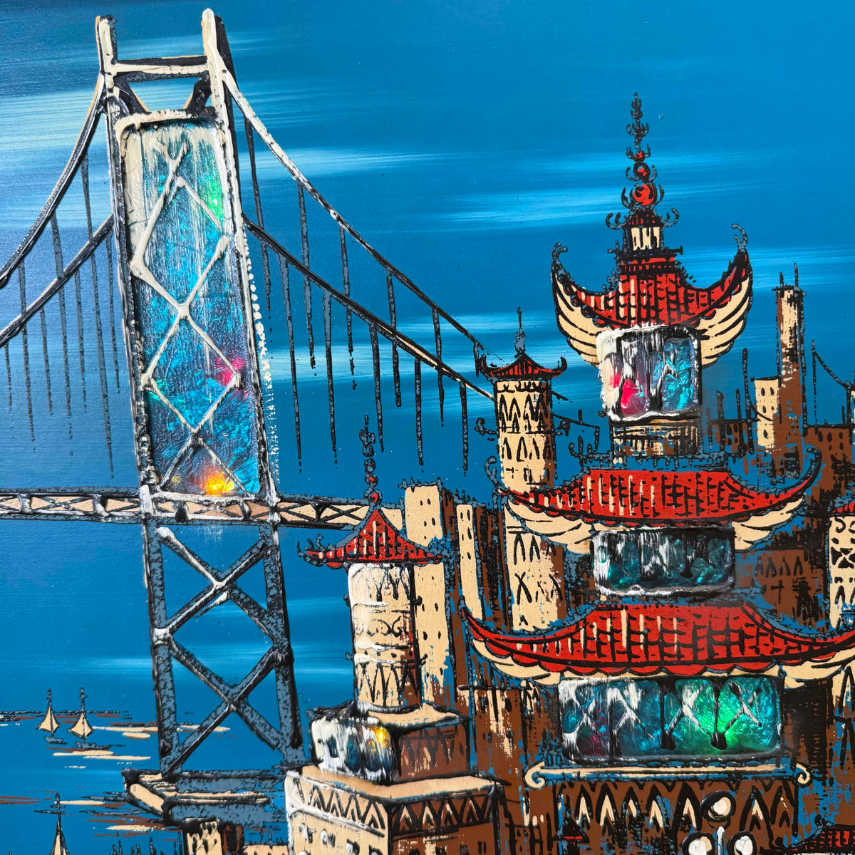1970's Ashbrook Light Up Painting of San Francisco