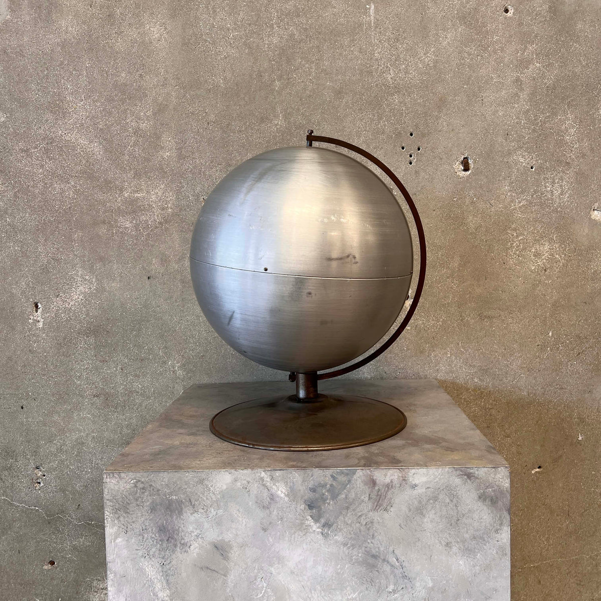 Vintage Large Aluminum Globe
