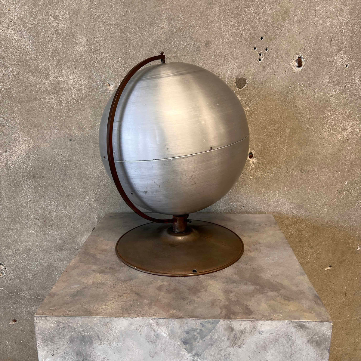 Vintage Large Aluminum Globe